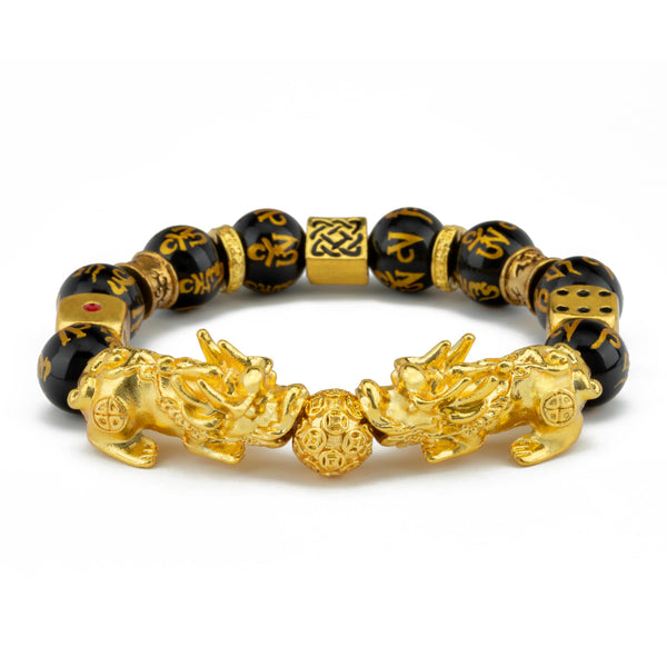 Pi Xiu Black Mantra Bead Bracelet
