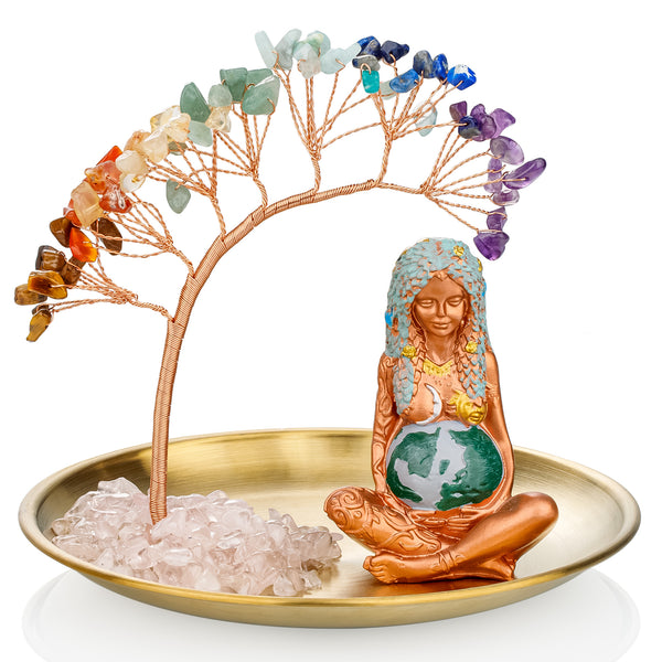 7 Chakra Healing Crystals Tree Gaia Te Fiti Storage Tray