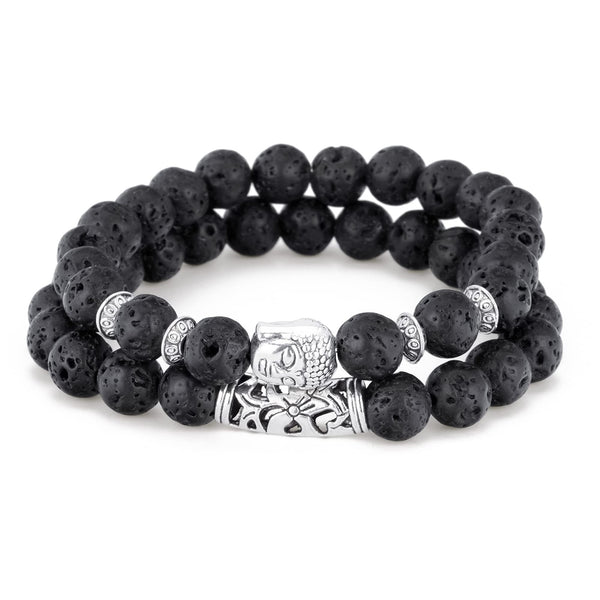 Buddha Feng Shui Titanium Beaded Bracelet