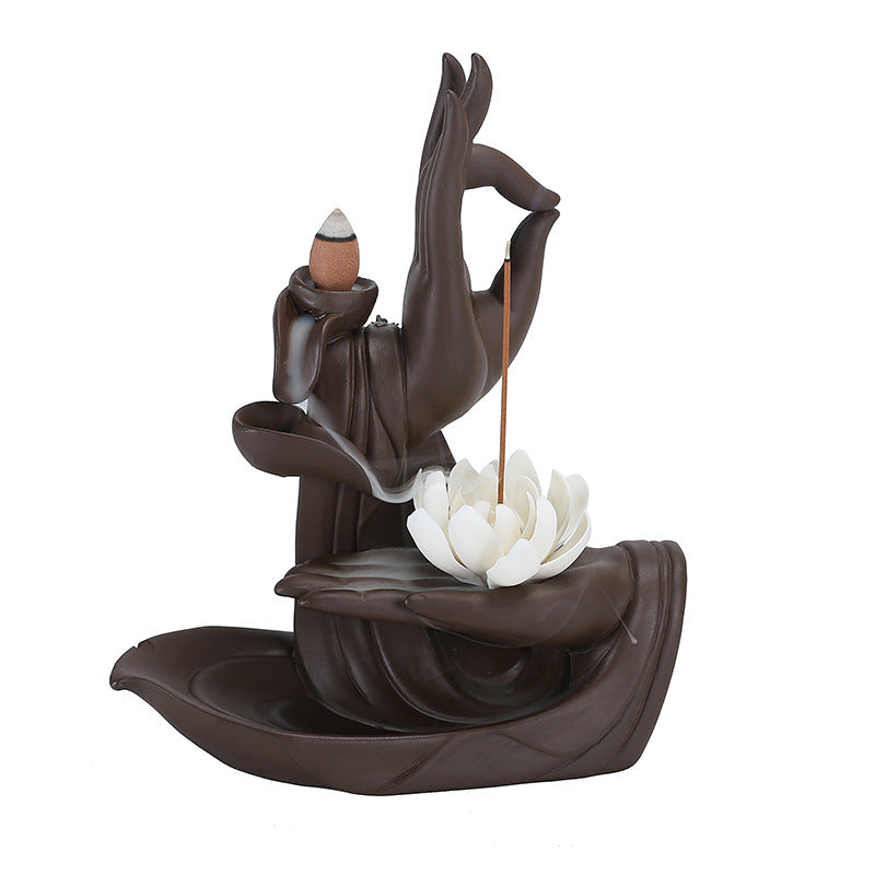 Buddha Hand Incense Burner Backflow Incense Holder