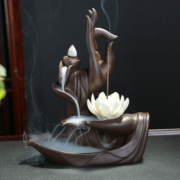 Buddha Hand Incense Burner Backflow Incense Holder