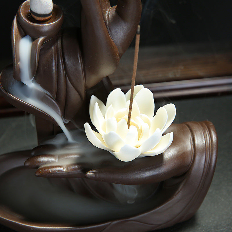 Buddha Hand Incense Burner Backflow Incense Holder