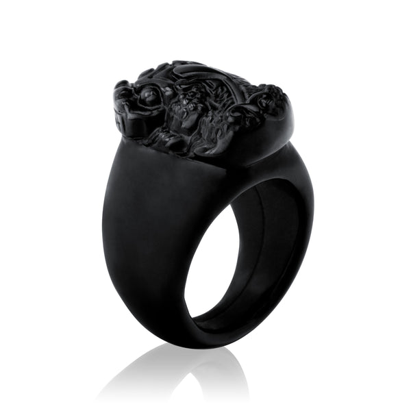 Feng Shui Obsidian Pi Xiu Ring