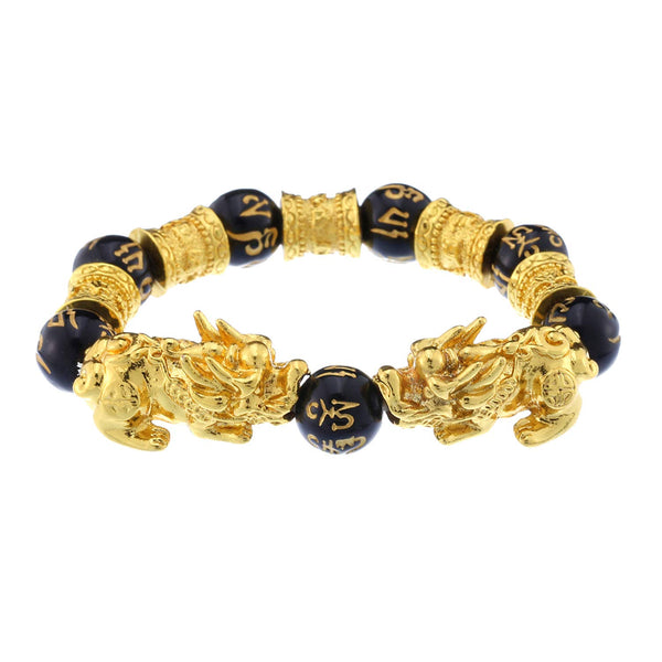 Feng Shui Pi Xiu Black Mantra Bead Bracelet