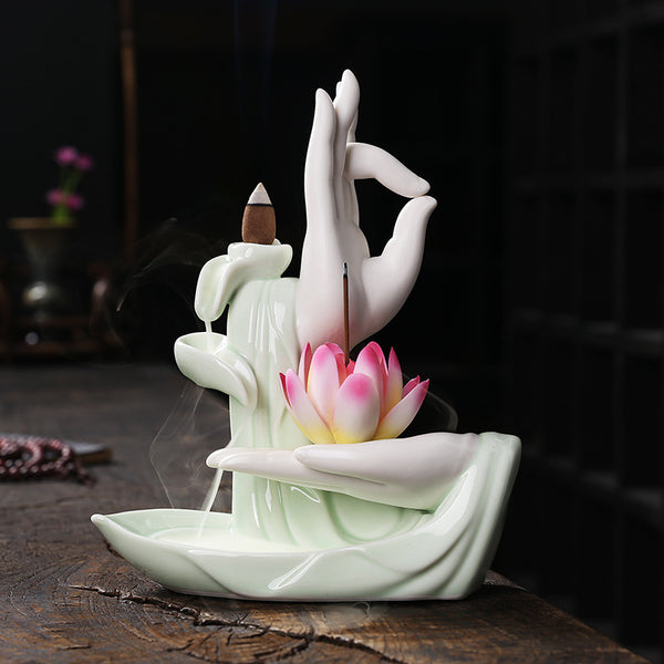 Lotus Backflow Waterfall Incense Burner