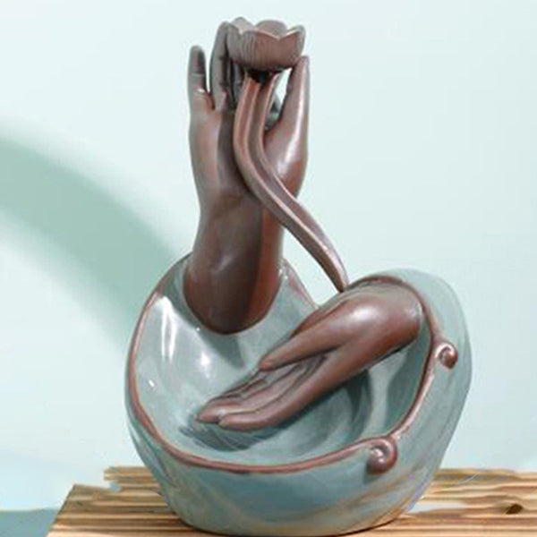 Mudra Backflow Waterfall Incense Burner