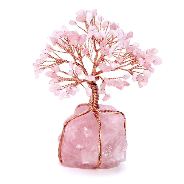 6inch Rose Quartz Chakra Crystal Tree Of Life