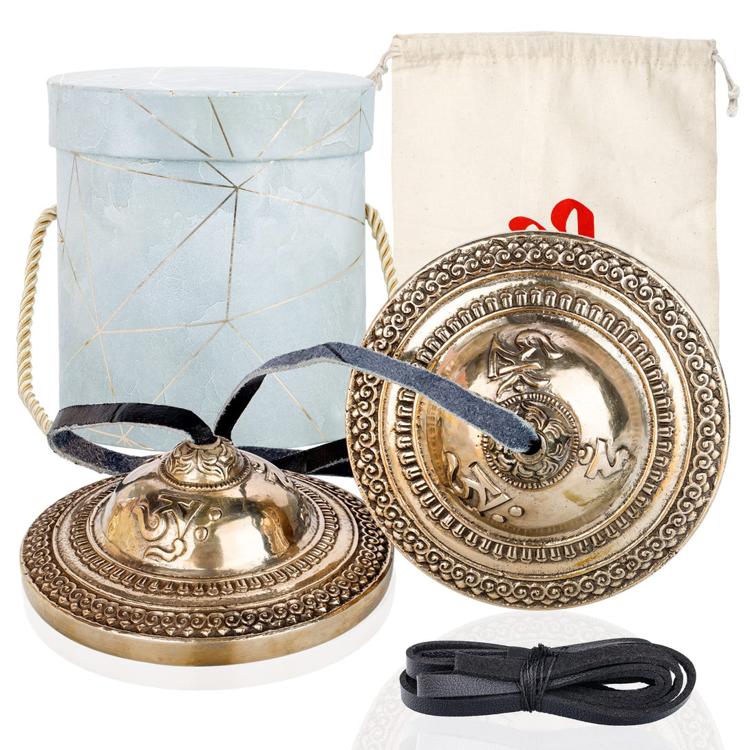 3.5inch Brass Tibetan Tingsha Bells Finger Cymbal – Zenbless
