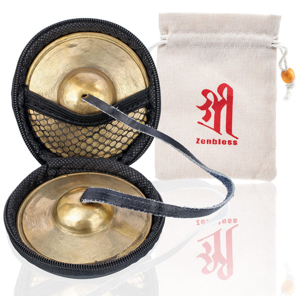 3.5inch Brass Tibetan Tingsha Bells Finger Cymbal – Zenbless